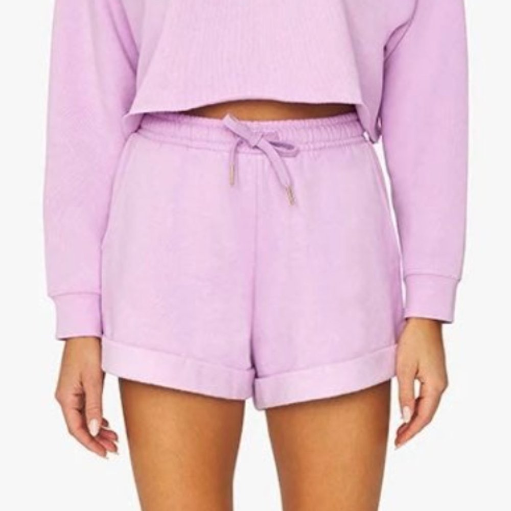 {WeWoreWhat} Pull-On Sweat Short Lilac - Small [Brand New]